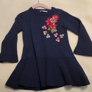 Navy toddler sweater dress